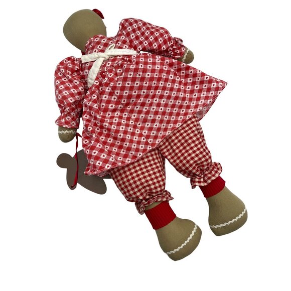 Vintage 1995 House Of Lloyd Christmas Gingerbread Doll, Apron & Bow Shelf Sitter - Picture 8 of 13